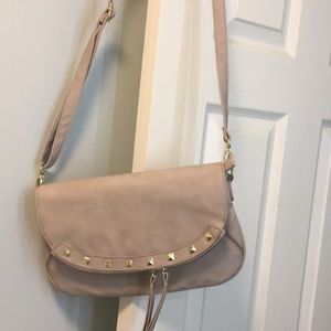 NWOT Taupe cross body purse